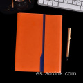 Notebook de tapa dura de cuero PU diario de papel suelto de hojas